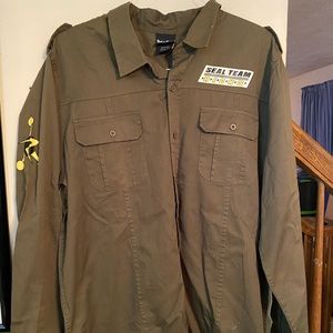 Rick and Morty seal team rick‘s button up shirt